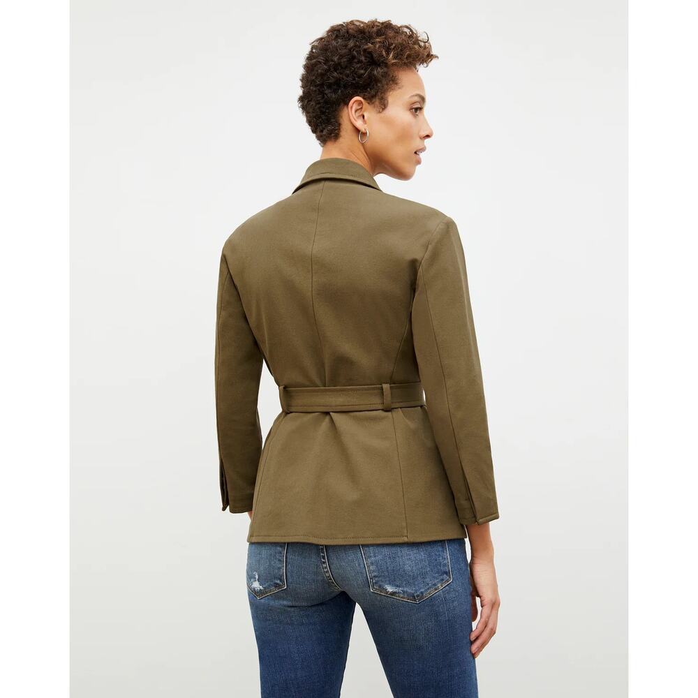 M.M. LaFleur Emalis Eco Jacket Oregano Green Utility Blazer Women's 12 Ethical - Picture 3 of 16